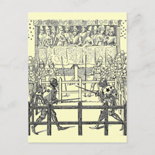 Ritterturnier im Mittelalter Postkarte