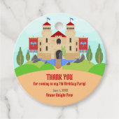 Ritterturnier Junge Geburtstagsparty Geschenkanhänger (Vorderseite)