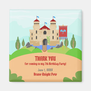 Ritterturnier Junge Geburtstagsparty Magnet