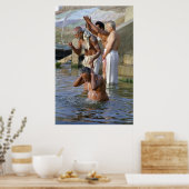 Ritual Bath in River Ganges, Varanasi, Indien Poster (Küche)