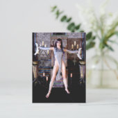 Ritual der Mondgöttin Gothic Fantasy Postcard Postkarte (Stehend Vorderseite)