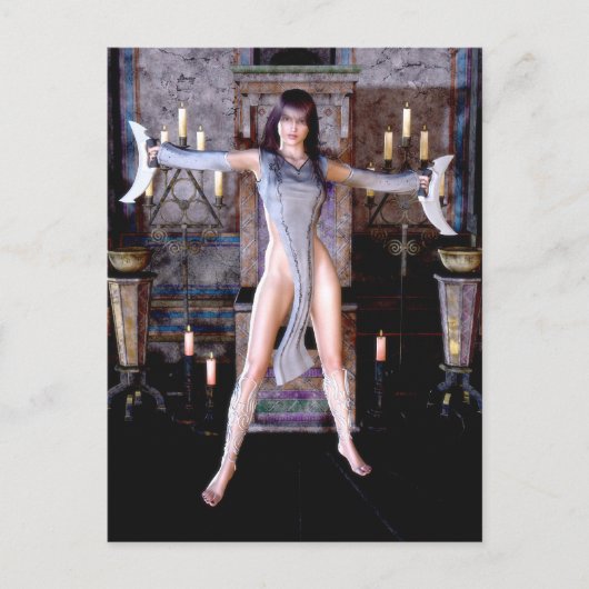 Ritual der Mondgöttin Gothic Fantasy Postcard Postkarte (Vorderseite)