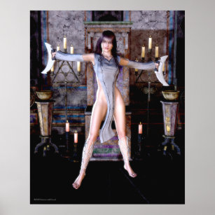 Ritual der Mondgöttin Gothic Fantasy Poster