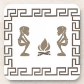 Ritual des afrikanischen Stammeskriegers Getränkeuntersetzer (Vorderseite)