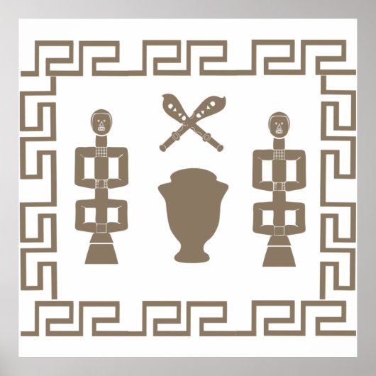 Ritual des afrikanischen Stammeskriegers Poster (Vorne)