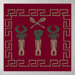 Ritual des afrikanischen Stammeskriegers Poster