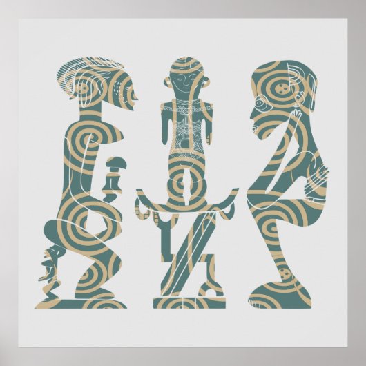 Ritual des afrikanischen Stammeskriegers Poster (Vorne)