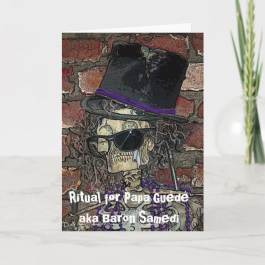Ritual für Papa Guede alias Baron Samedi Karte (Vorderseite)