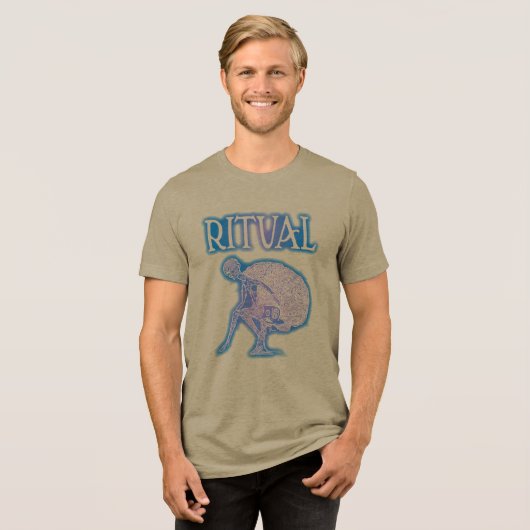 Ritual verblasst Tri-Blend shirt (Vorderseite voll)