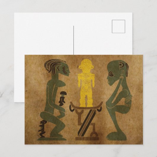 Rituale Szene Postkarte (Vorne/Hinten)