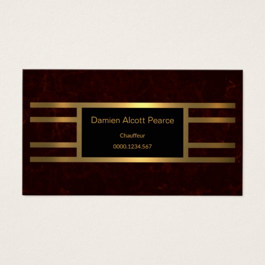 Ritzy Unique Elegant Red Grunge Chauffeur (Vorderseite)