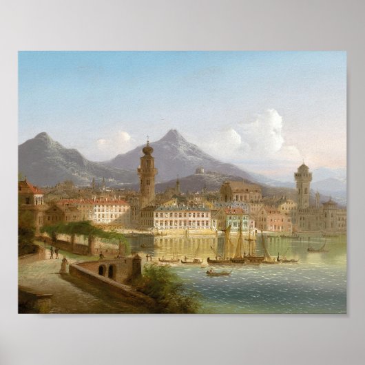 Riva am Gardasee | Johann Wilhelm Jankowsky Poster (Vorne)