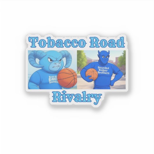 Rivalität auf der Tabakstraße Aufkleber (Vorderseite)