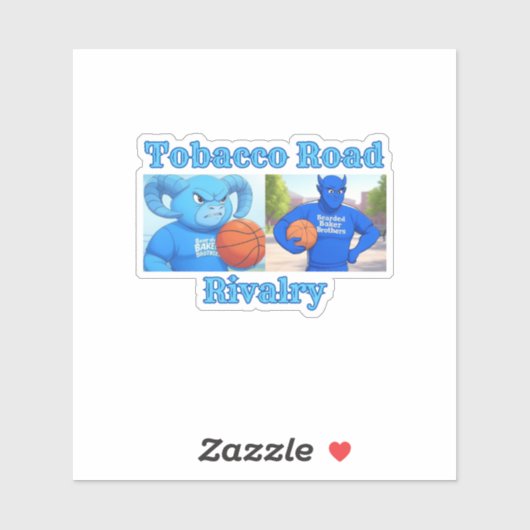 Rivalität auf der Tabakstraße Aufkleber (Blatt)