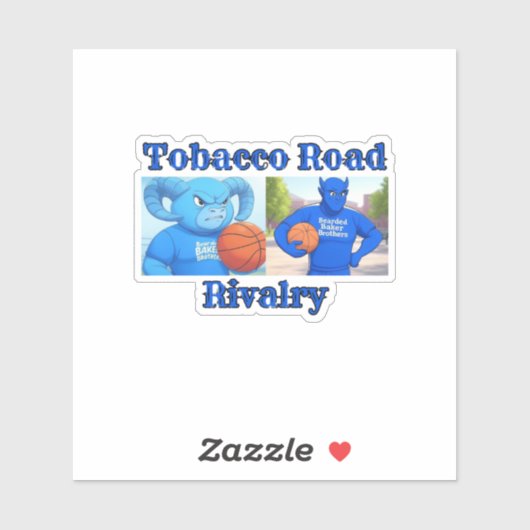 Rivalität auf der Tabakstraße Aufkleber (Blatt)