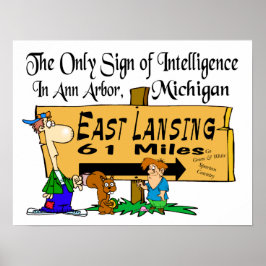 Rivalry Print Michigan Staat/Michigan Poster