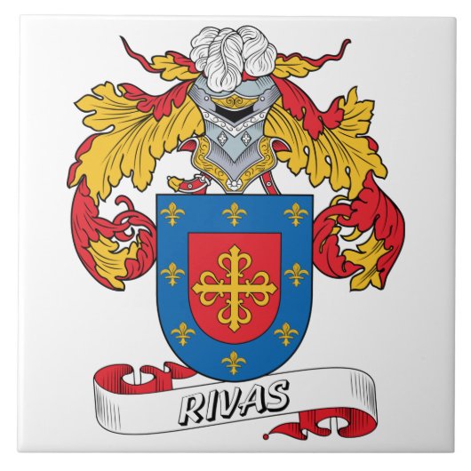 Rivas Familienwappen Fliese (Vorderseite)