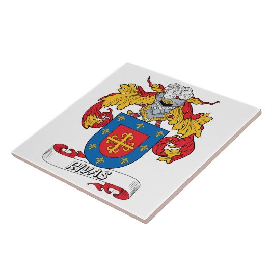 Rivas Familienwappen Fliese (Seite)