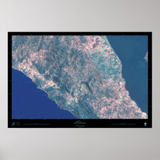 Rivas, Nicaragua-Satellitenplakat Poster
