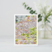 Rivello Village Italien Reisen Place Watercolor Postkarte (Stehend Vorderseite)