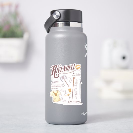 RIVENDELL™ Aquarell-Collage-Grafik Aufkleber (HydroFlask)