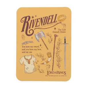 RIVENDELL™ Aquarell-Collage-Grafik Magnet