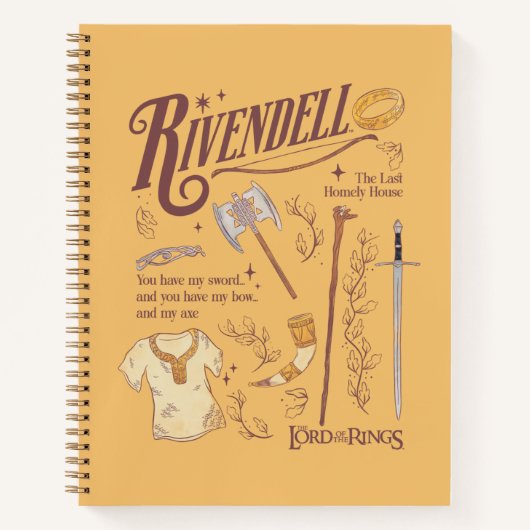RIVENDELL™ Aquarell-Collage-Grafik Notizblock (Vorderseite)