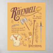 RIVENDELL™ Aquarell-Collage-Grafik Poster (Vorne)