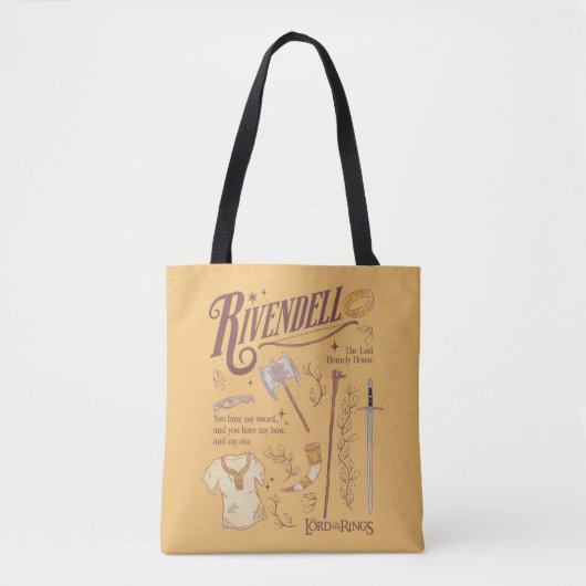 RIVENDELL™ Aquarell-Collage-Grafik Tasche (Vorderseite)