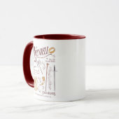 RIVENDELL™ Aquarell-Collage-Grafik Tasse (Vorderseite Links)