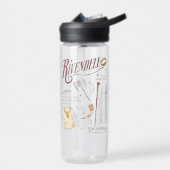 RIVENDELL™ Aquarell-Collage-Grafik Trinkflasche (Links)