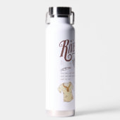 RIVENDELL™ Aquarell-Collage-Grafik Trinkflasche (Vorne)