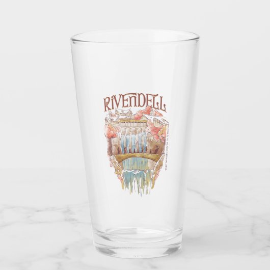 RIVENDELL™ Fellowship Wasserfarben-Illustration Glas (Vorderseite)