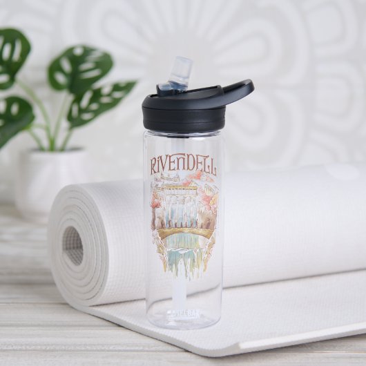 RIVENDELL™ Fellowship Wasserfarben-Illustration Trinkflasche (Yoga)