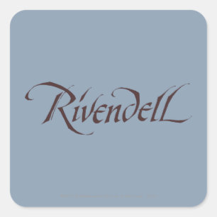 Rivendell Name Solid Quadratischer Aufkleber