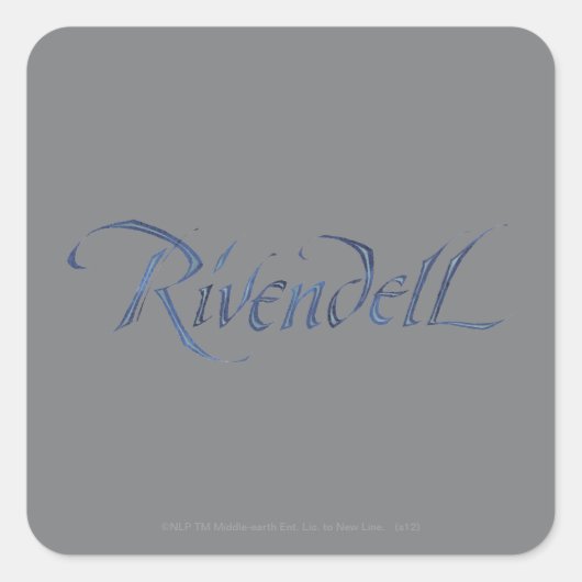 Rivendell Name Textured Quadratischer Aufkleber (Vorderseite)