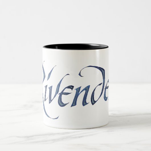 Rivendell Name Textured Zweifarbige Tasse (Mittel)