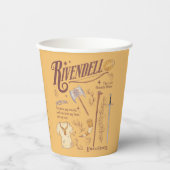 RIVENDELL™ Wasserfarben-Collage-Grafik Pappbecher (Vorderseite)
