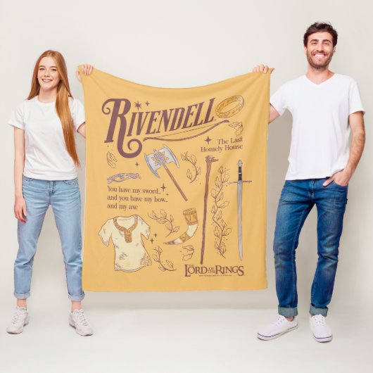 RIVENDELL™ Watercolor Collage Graphic Fleecedecke (Beispiel)
