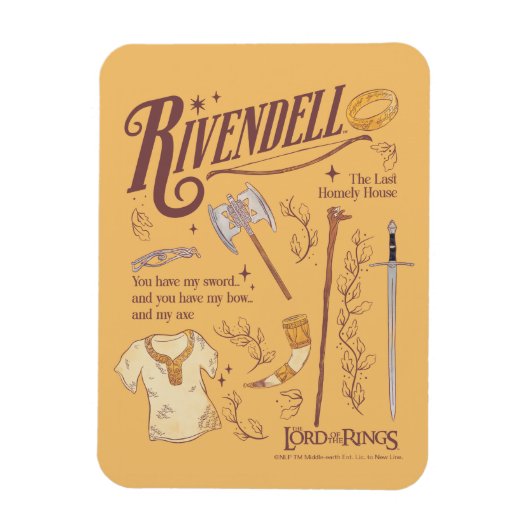 RIVENDELL™ Watercolor Collage Graphic Magnet (Vertikal)