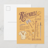 RIVENDELL™ Watercolor Collage Graphic Postkarte (Vorne/Hinten)