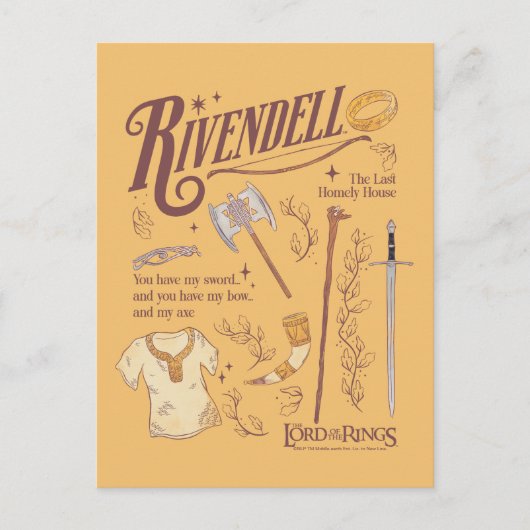 RIVENDELL™ Watercolor Collage Graphic Postkarte (Vorderseite)