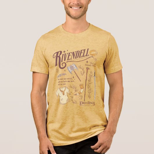 RIVENDELL™ Watercolor Collage Graphic Tri-Blend Shirt (Vorderseite)