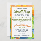 River Adventure Farewell Party Illustriert Nature Einladung (Rückseite)