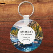 River and Mountains Foto Party Vielen Dank Schlüsselanhänger (Vorderseite)