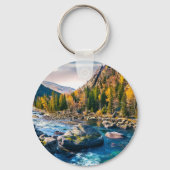River and Mountains Foto Party Vielen Dank Schlüsselanhänger (Rückseite)