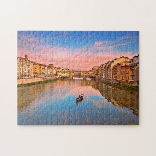 River Arno at Sunset Puzzle (Horizontal)