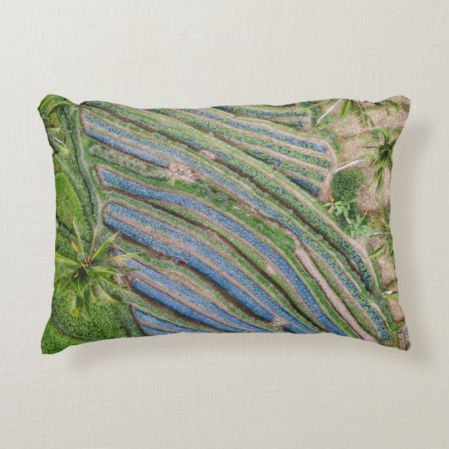 River between coconut trees painting dekokissen (Vorderseite)