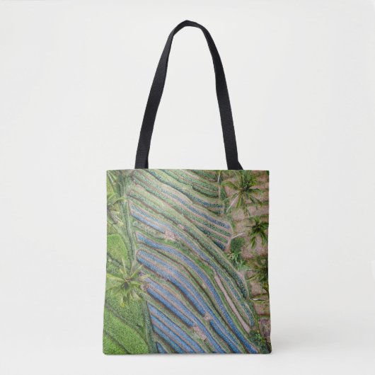 River between coconut trees painting tasche (Vorderseite)