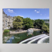 River Boat and Kayaking at Pulteney Weir, Bath Poster (Vorne)
